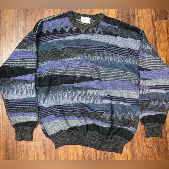 Pronto Uomo Sweaters - Vintage Pronto Uomo Grandpa Dad Style Wool Sweater